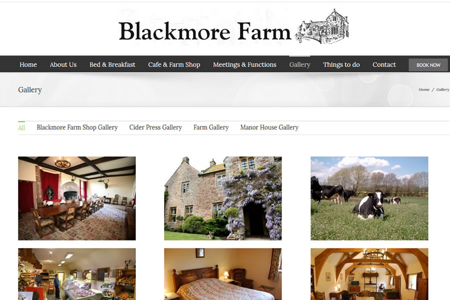 Blackmore Farm - Accommodation Website Designers in Somerset